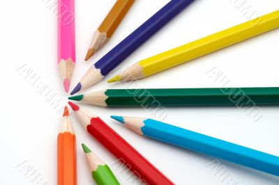 Colored school pencils