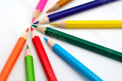 Colored school pencils