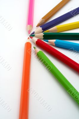 Colored school pencils