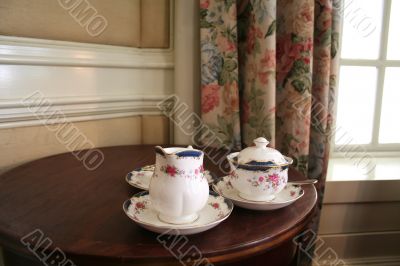 Tea laid out