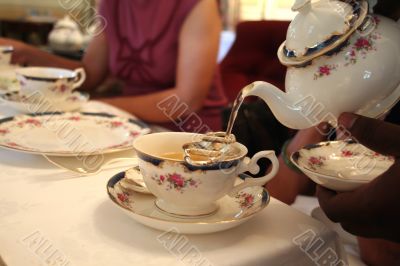 Pouring tea