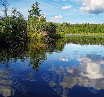 lake and clouds