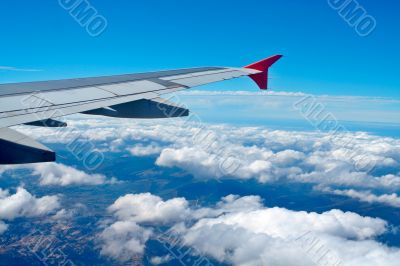 Aerial view from airplane