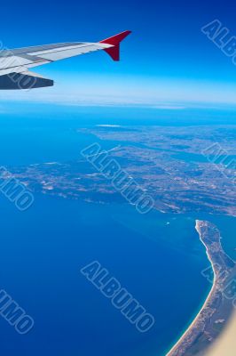 Aerial view of Portugal coast