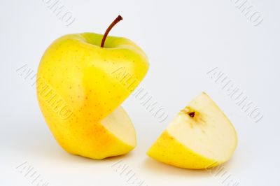 Two half apples