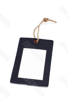Blank price tag closeup
