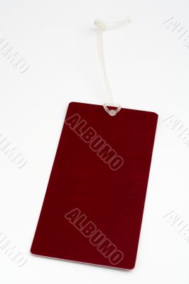 Blank price tag closeup
