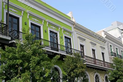 Green and White Building