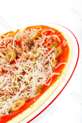 Detail of Italian pizza
