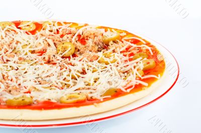 Detail of Italian pizza