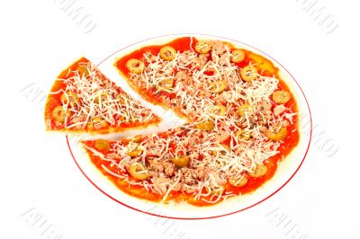 Detail of Italian pizza