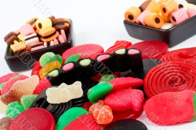 Detail of colorful sweets background