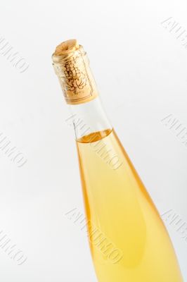 Detail of wine bottle