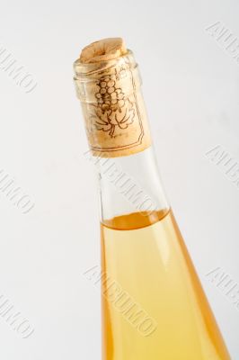 Detail of wine bottle