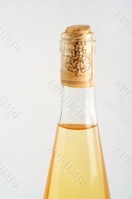 Detail of wine bottle