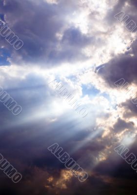 Sunbeams Through the Clouds