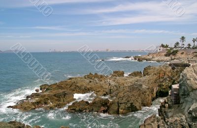 City in Rocky Distance