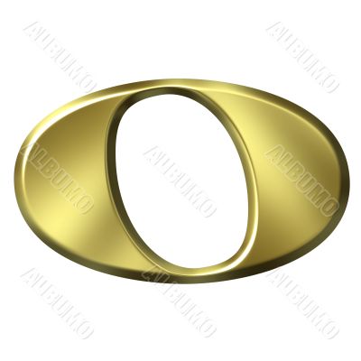 3D Golden Whole Note