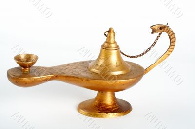Brass oil lamp