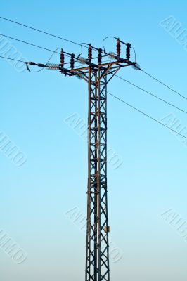 Power pole and cables