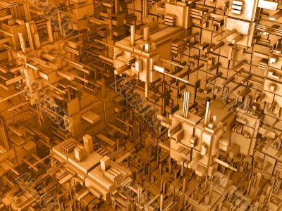 Abstract 3D Background - Orange