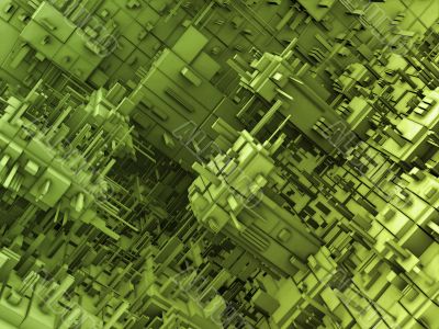 Abstract 3D Background - Green