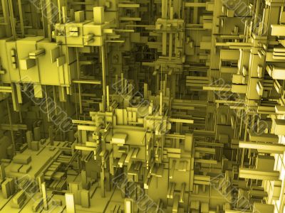 Abstract 3D Background - Yellow