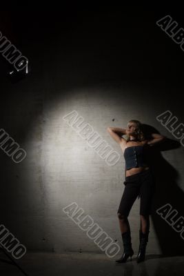 young woman in light