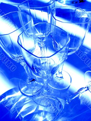 Abstract wine glasses