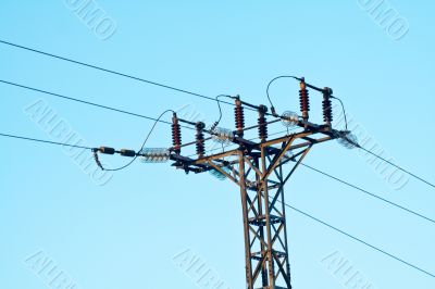 Power pole and cables
