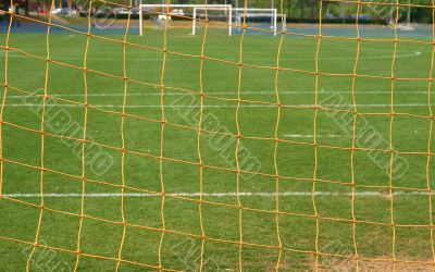 Soccer Field Through Goal