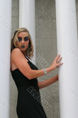 Model White Columns half