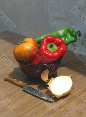 Still-life with vegetables