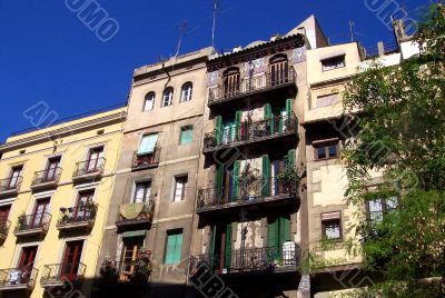 Old houses of Barcelona