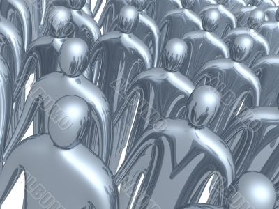 3d crowd