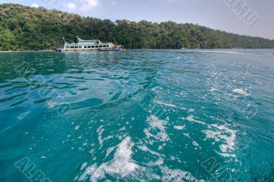 close to the blue surface