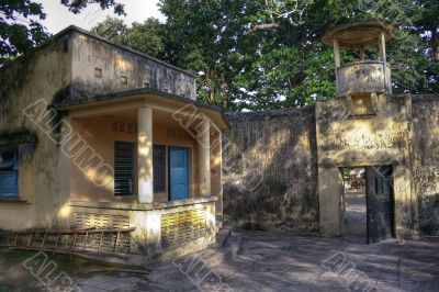 entrance of an old convict prison, vietnam