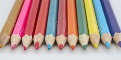 Colored school pencils