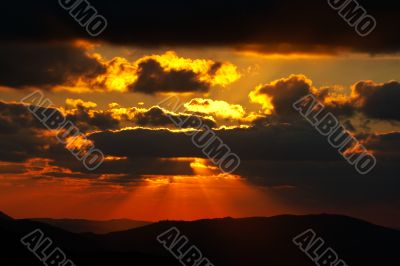 Sunset of spring season