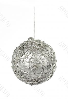 One silver Christmas ball