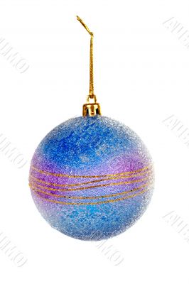One blue Christmas ball