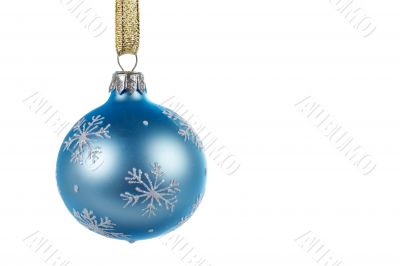 One blue Christmas ball