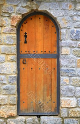Antique door of chapel