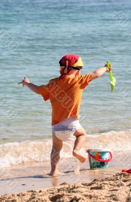 young boy on the beach