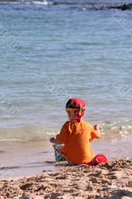 On the beach