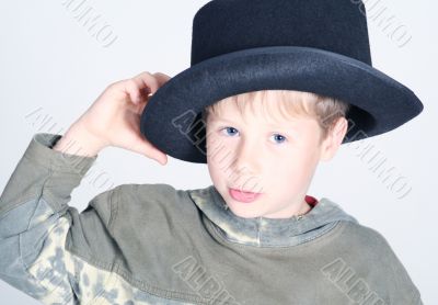 boy with cylinder