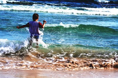 on the beach