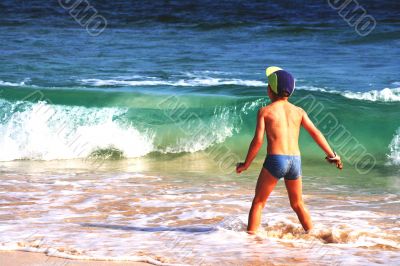on the beach