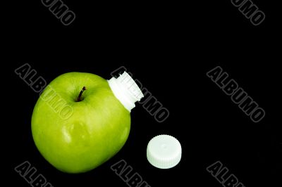 apple with drinking spout