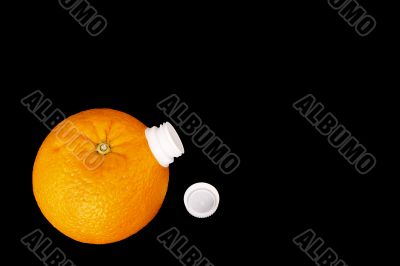 orange drink with copyspace